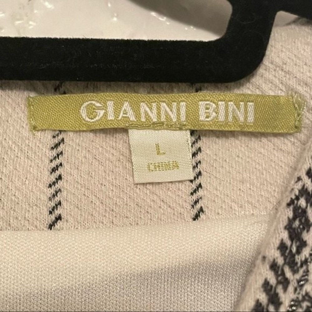 🌻Gianni Bini {L} Ivory/Cotton Boho Long Sleeve Mini Dress - Picture 3 of 12